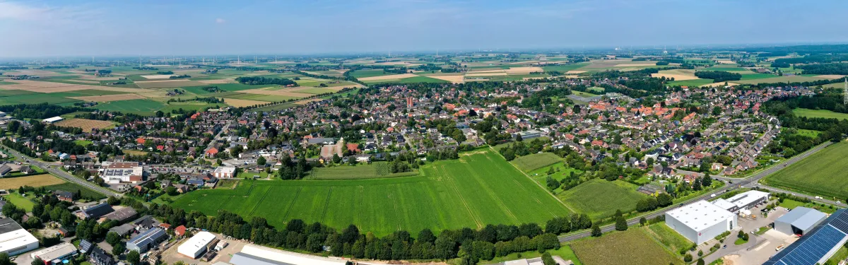 Panorama von Uedem im August 2023