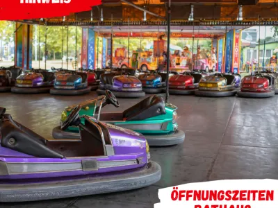 Öffnungszeiten Rathuas während der Kirmes