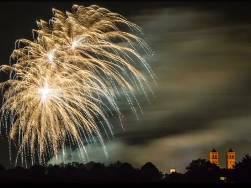 Feuerwerk über Uedem