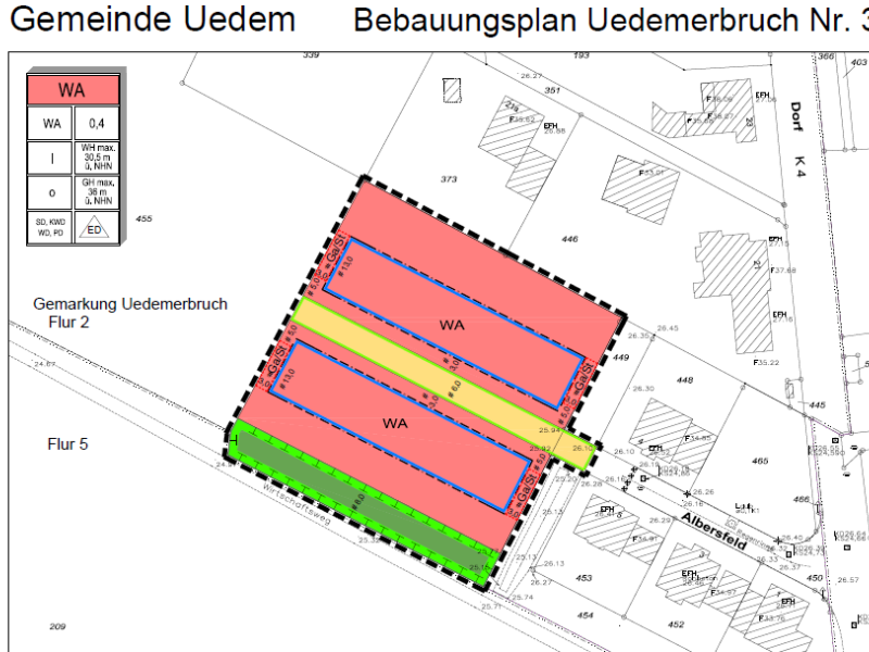 Baugebiet Albersfeld Plan